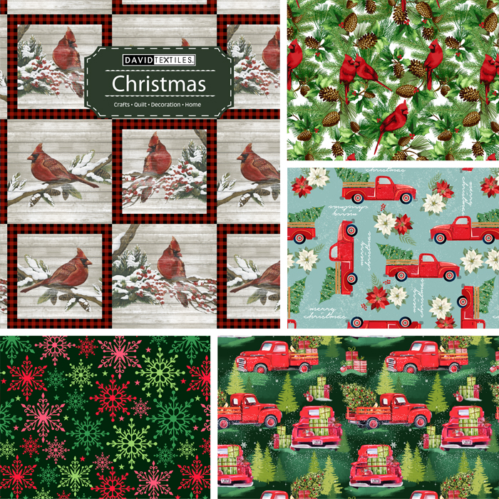 New!  Christmas by David Textiles