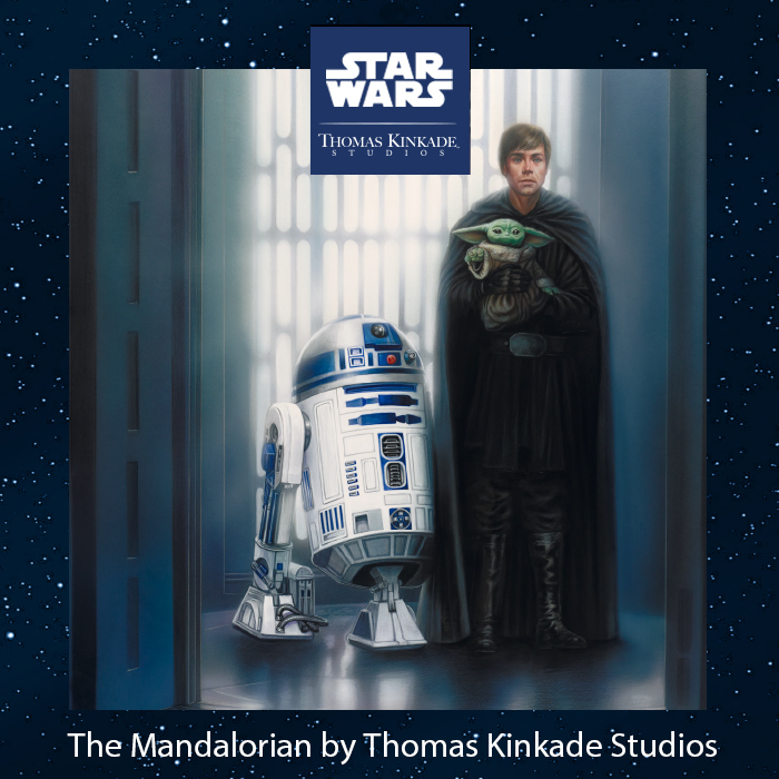 New! The Mandalorian by Thomas Kinkade Studios - Digital Cotton