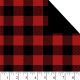 BLACK/RED BUFFALO PLAID DOUBLE FACE QUILTED