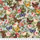 BUTTERFLIES AND ROSES - 1 YD PRECUTS
