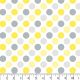 FLANNEL SWEET DOTS - GRAY/YELLOW