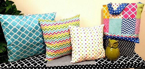 Four Seasons Cotton Basics make great Pillows & Totes!